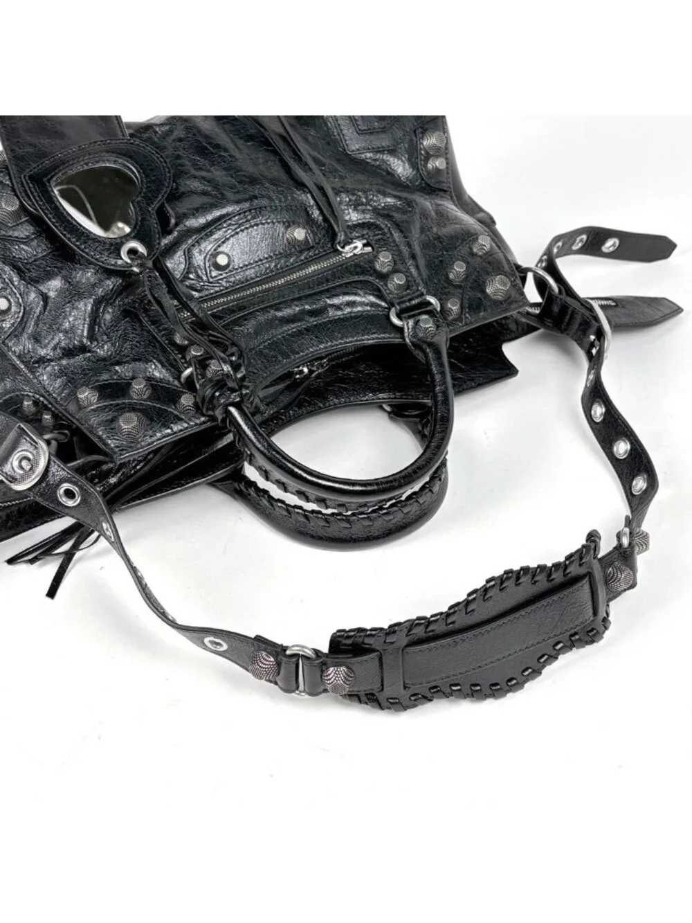 Balenciaga Neo Kago le City Handbag 2-Way Leather Black